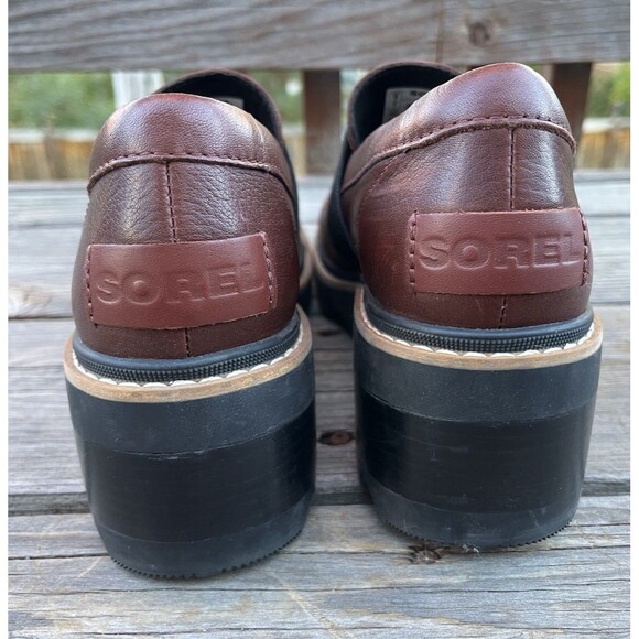 Sorel Joan Now Classic Loafers Women’s 9 Leather Chunky Slip On NL5036-681 - Picture 7 of 13